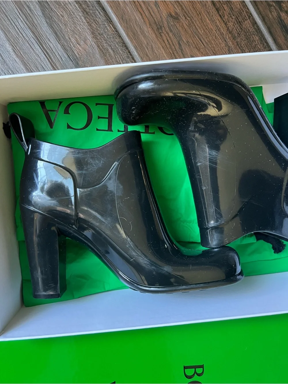 Bottega Veneta Shine Rubber Bootie